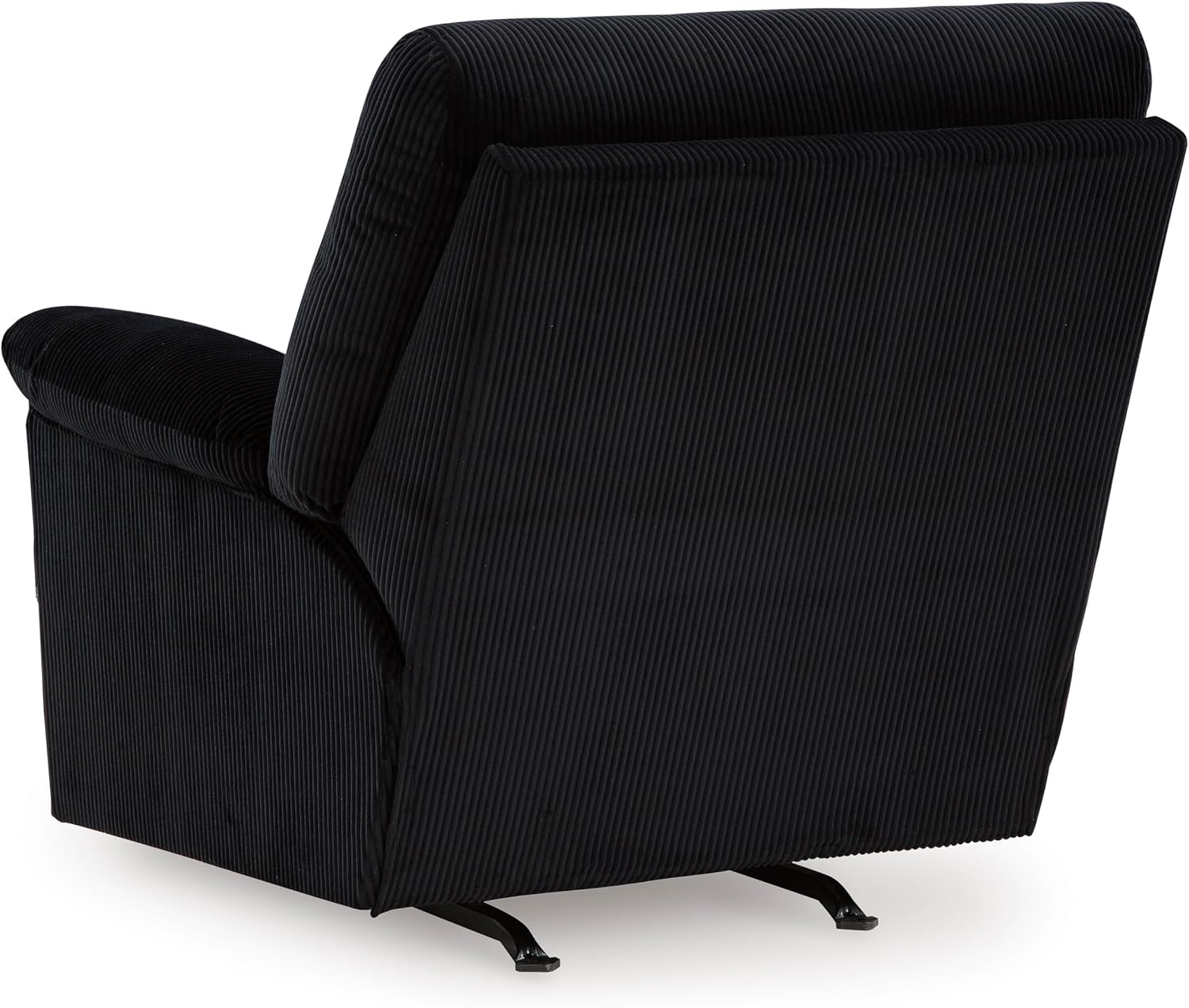 Signature Design by Ashley SimpleJoy Casual Manual Rocker Recliner with Pillow-Top Arms, Black