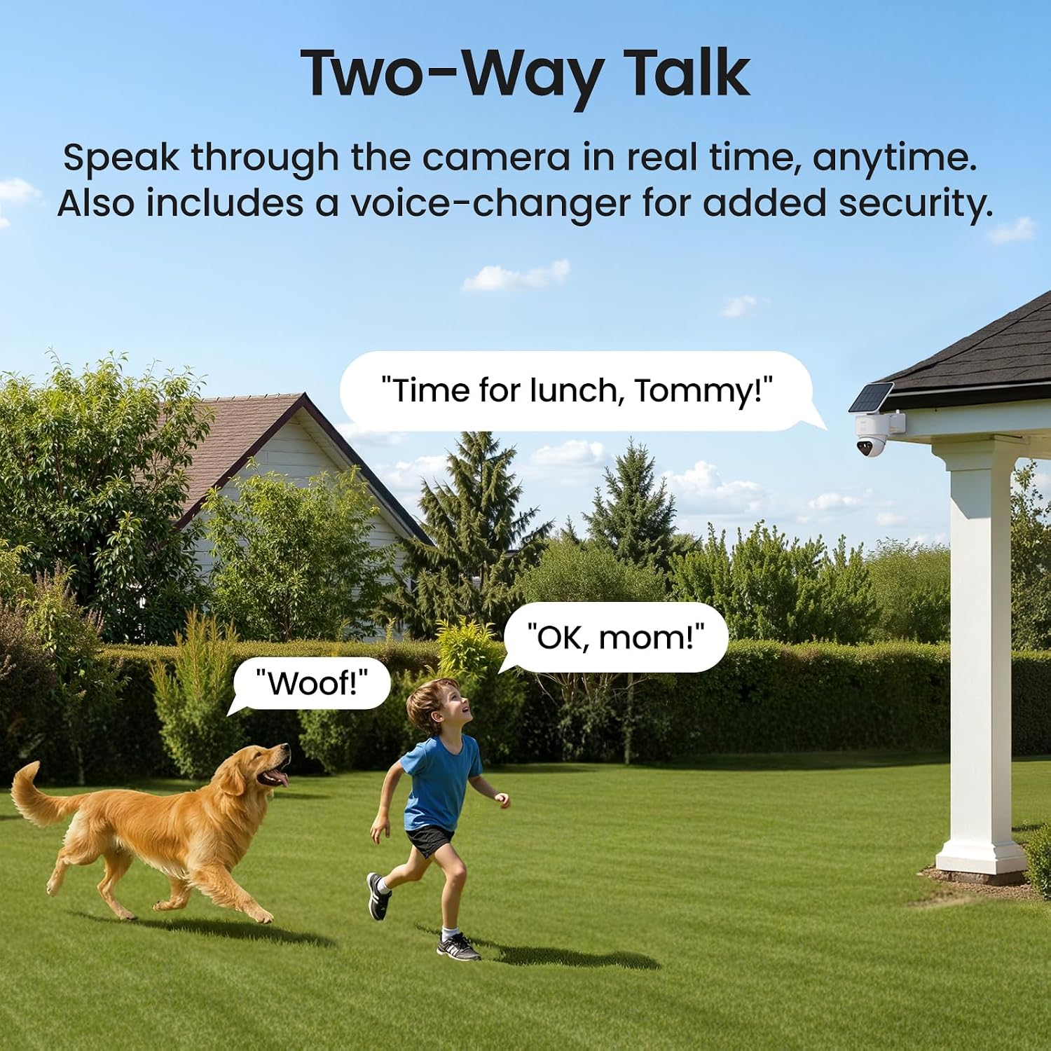 aosu T2 Ultra 4K Security Cameras Wireless Outdoor, TrueColor Night Vision, AI Triple Detection, 360° Auto Tracking, Solar Powered WiFi Camera for Home Security, 1Pack