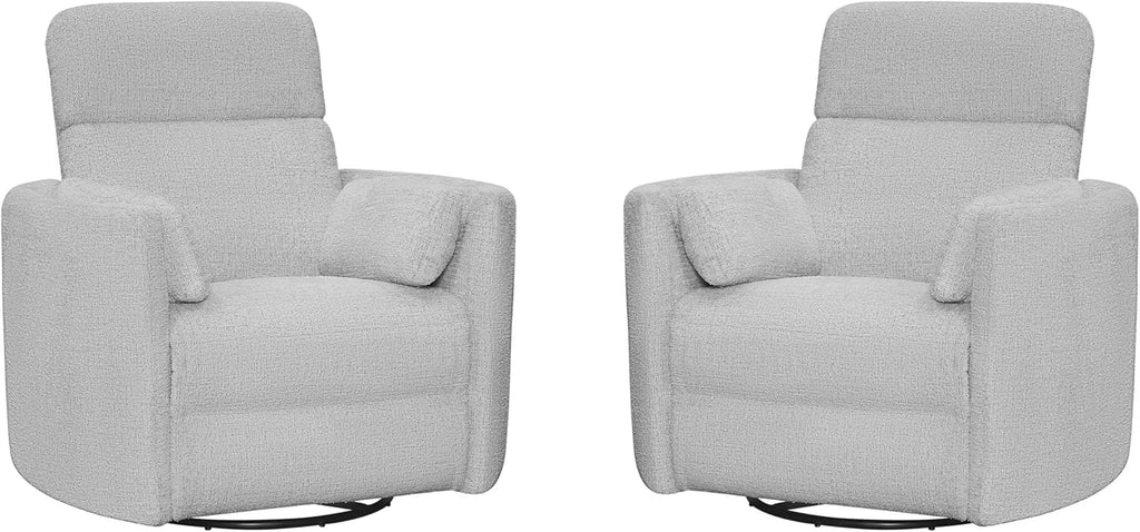 Parker Living Radius - Angora Linen Manual Swivel Recliner Two Pack