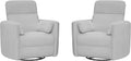 Parker Living Radius - Angora Linen Manual Swivel Recliner Two Pack