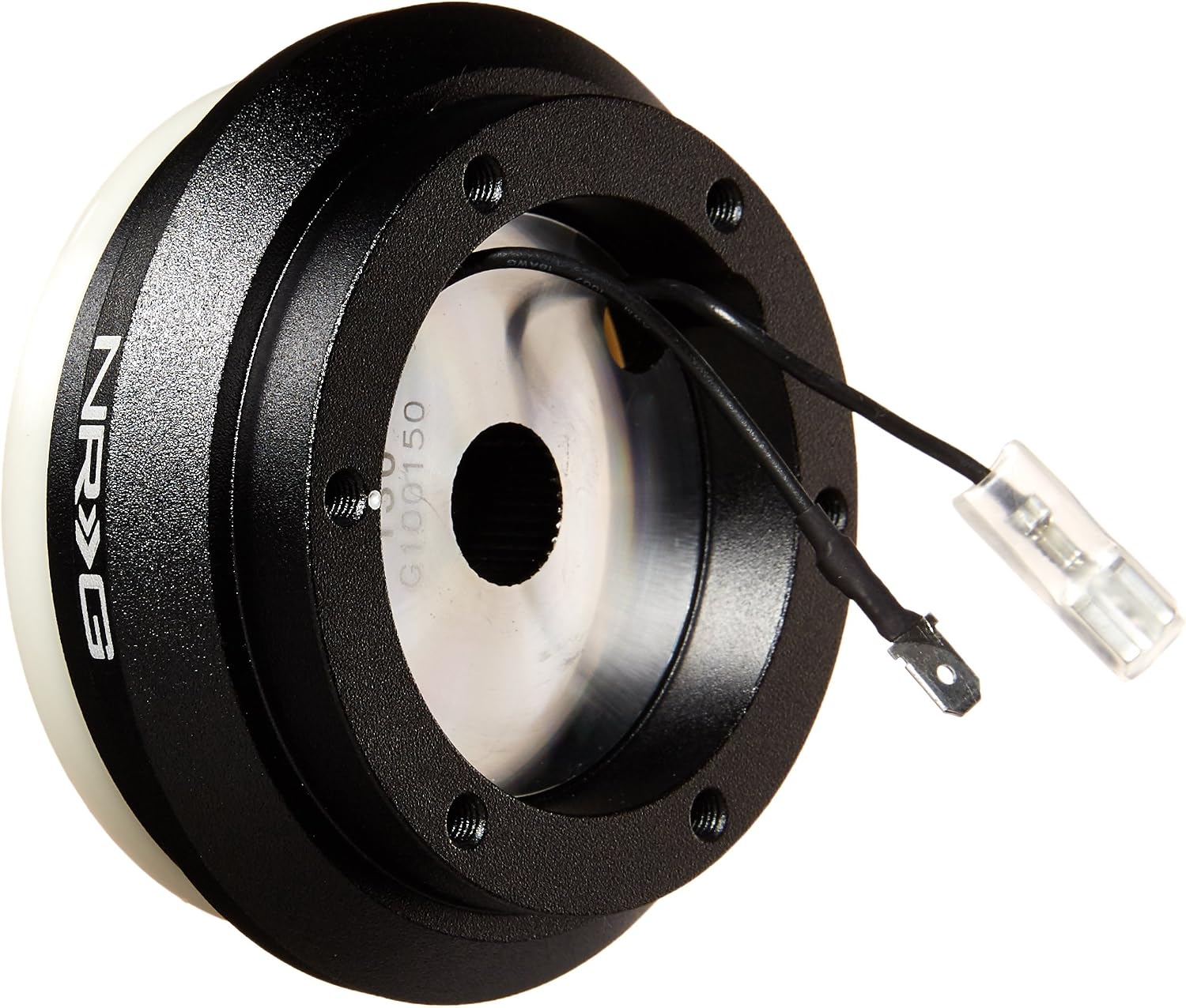 NRG Innovations Racing Style Steering Wheel Short Hub, Lockable Aluminum Steering Shaft, 6x70mm Bolt Pattern Quick Release Adapter Unit, Compatible With 94-02 Honda Accord, Black, NRG-SRK-130H