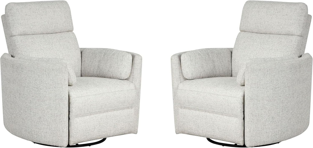 Parker Living Radius - Natural Beauty Quartz Power Swivel Glider Recliner Two Pack for Adults with USB and Type-C Ports, Single Sofa Chair for Living Room