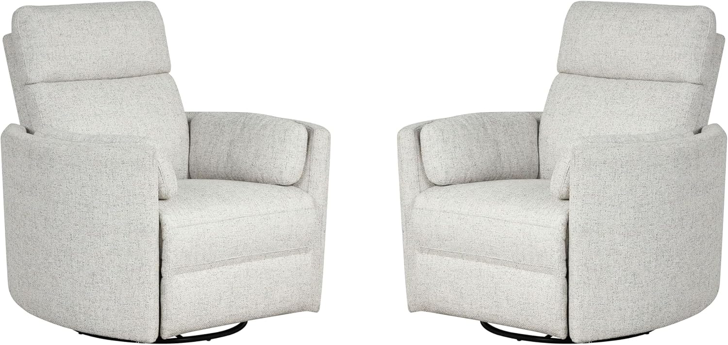 Parker Living Radius - Natural Beauty Quartz Power Swivel Glider Recliner Two Pack for Adults with USB and Type-C Ports, Single Sofa Chair for Living Room