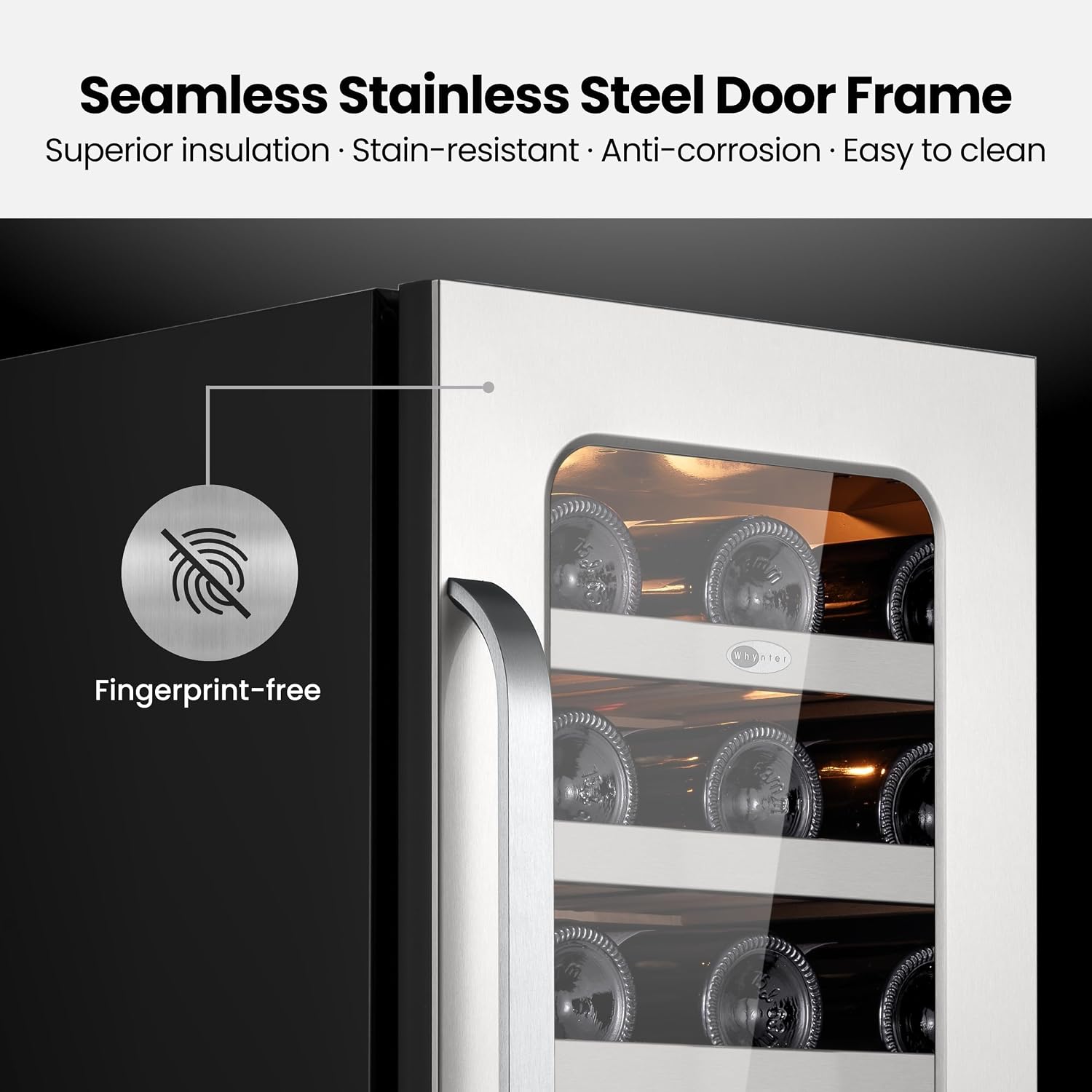 Whynter 80 Can & 33 Bottle Wine and Beverage Refrigerator, 30 Inch Wine Cooler Refrigerator Glass Door, 40-65°F Digital Temperature Control, Built-in or Freestanding for Home Bar Kitchen Office