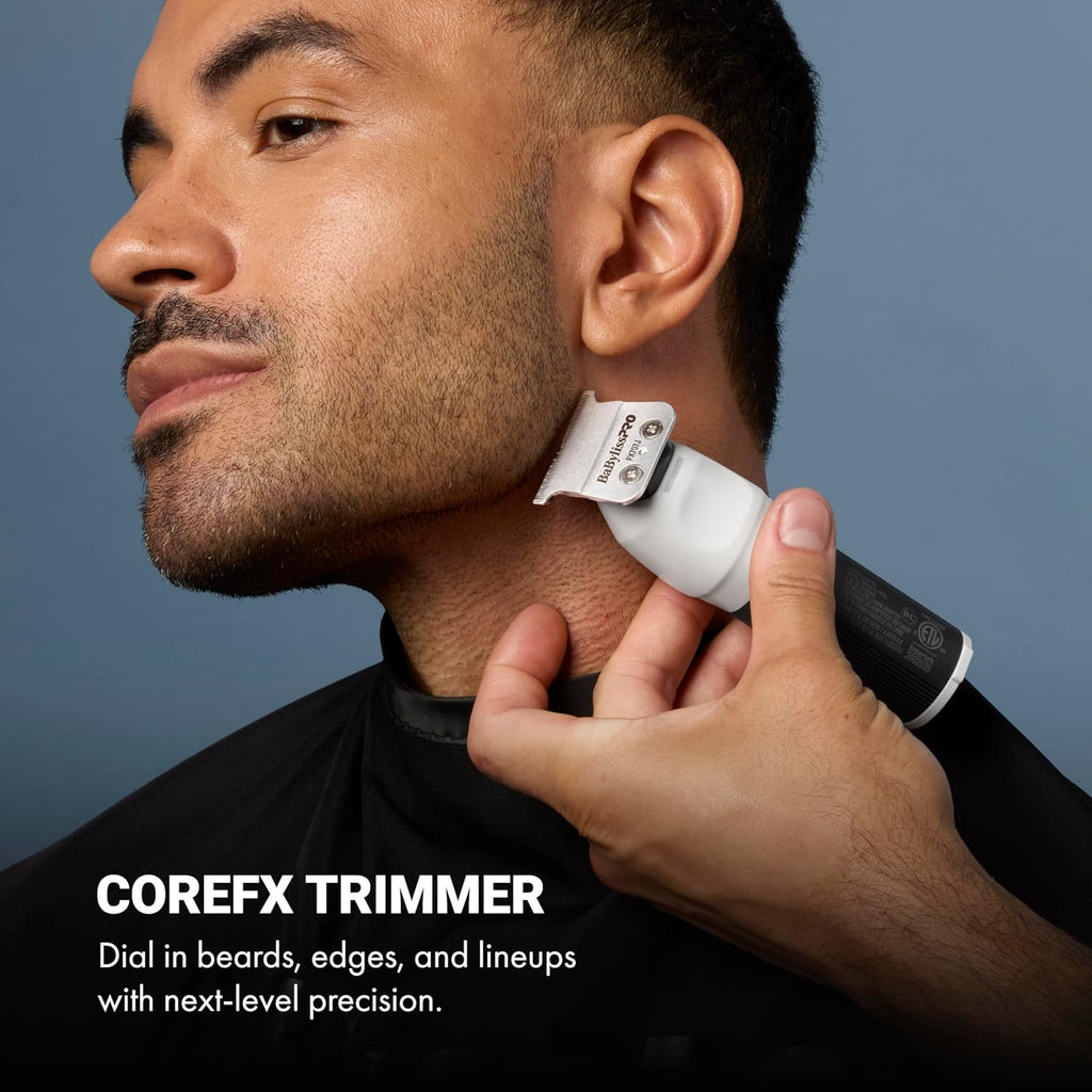 BaBylissPRO COREFX Professional Cordless Beard Trimmer for Men with High-Speed 6,800 RPM Motor and Stainless Steel T-Blade for Precision Detail Work