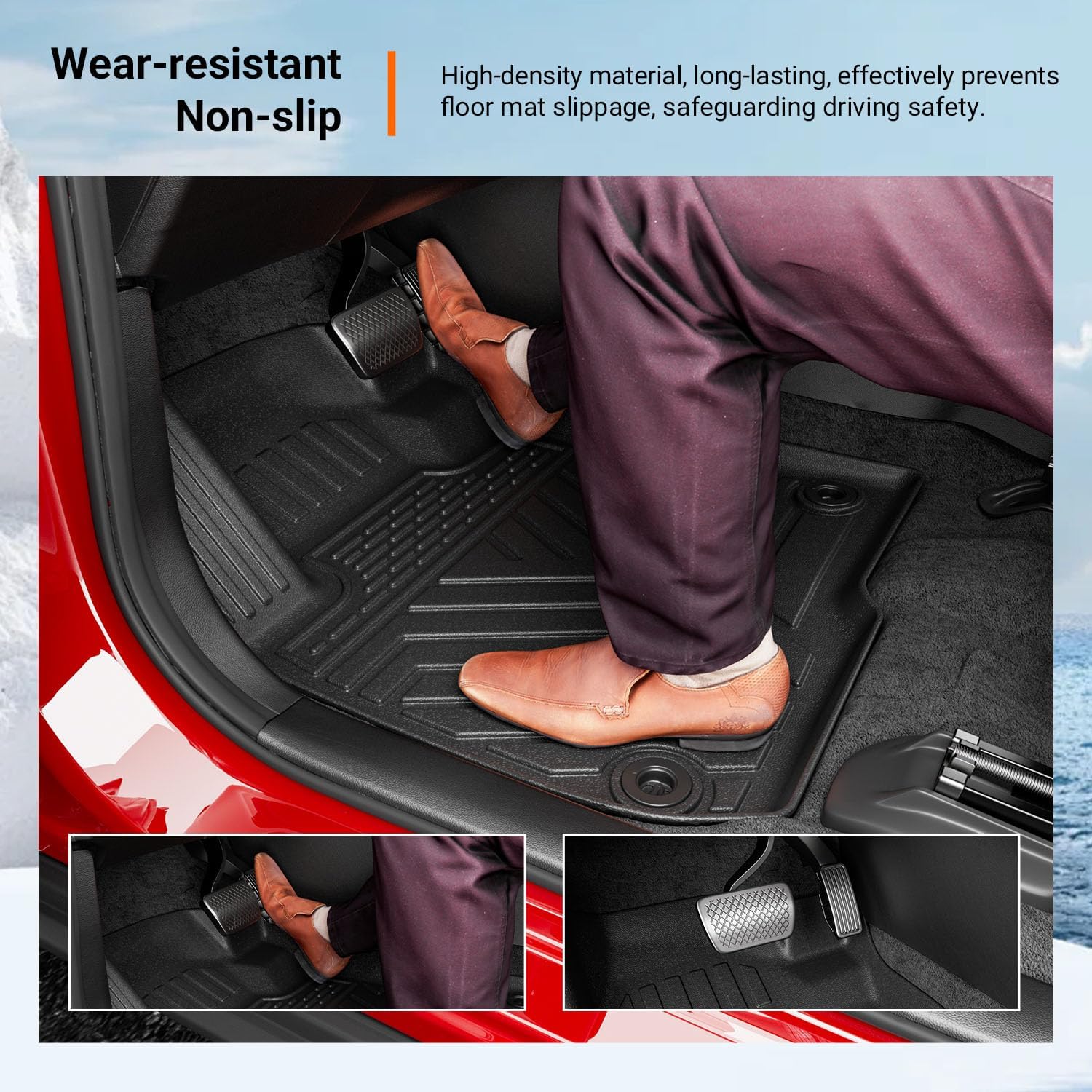 powoq Floor Mats Compatible with 2023-2026 Honda HRV Trunk Mat Cargo Liner Floor Liner Backrest Mat TPE Replacement for 2023-2026 Honda HRV Accessories (Trunk Mat+Backrest Mats+Floor mats)
