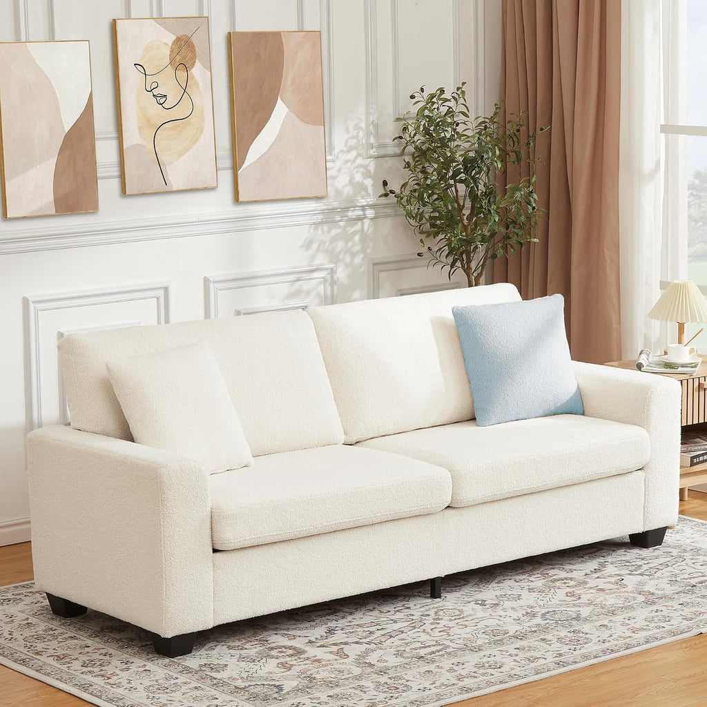 83 Inch Oversized Loveseat Sofa, Modern Corduroy 2 Seater Deep Seat Couch with Wide Armrest, Removable Washable Cushion Cover, Cozy Sofa for Living Room Bedroom Apartment
