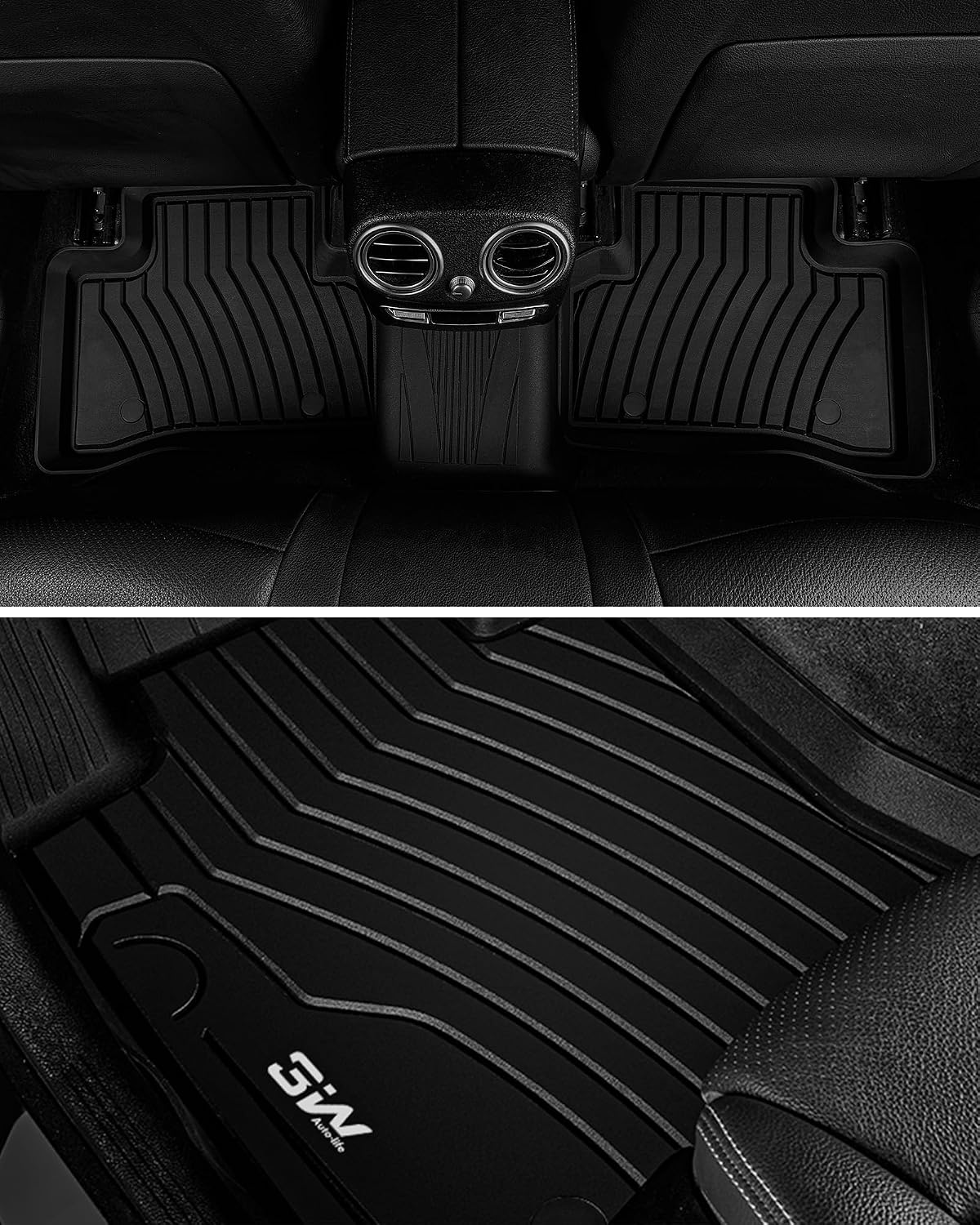 3W Floor Mats for Benz GLC SUV & Coupe 2016-2022, TPE All Weather Custom Fit Floor Liner for Benz GLC300/GLC350e/GLC43 AMG/GLC63 AMG/GLC63 AMG S Accessories Full Set Car Mats Easy Clean