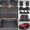 Floor Mats Compatible with 2013-2024 Toyota 4 Runner 7 Seat Cargo Liner Trunk Liner Back Seat Protectors 2023 4Runner Accessories (Fit 7 Seat, Floor Mats+Cargo Mat+3rd Row Backrest Mats)