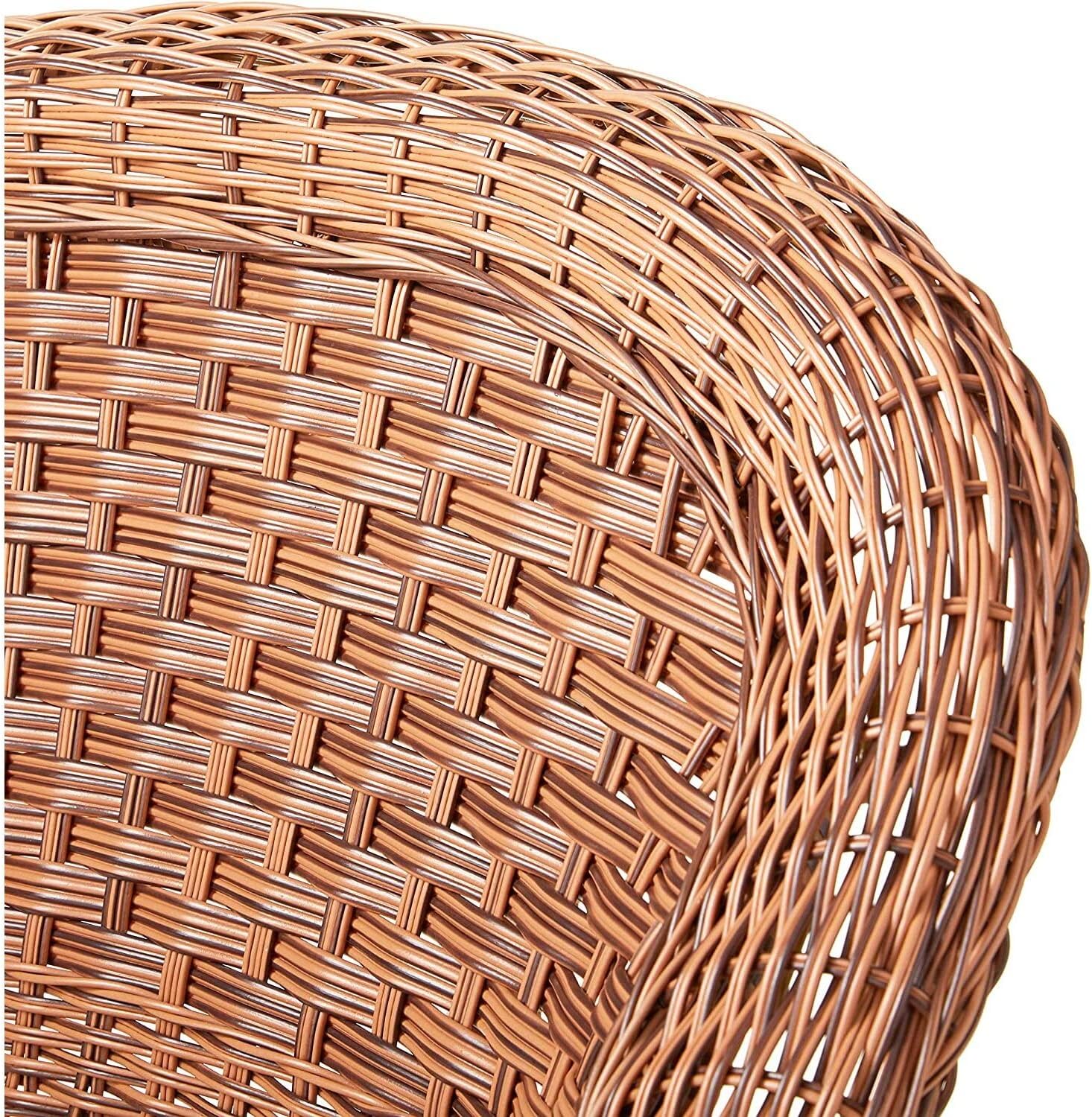 Jeco Rocker Wicker Chair - Set of 2, Patio Chair, Outdoor Rocking Chair Honey