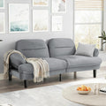 79' Futon Sofa Bed, Sleeper Sofa, Convertible Sofa Bed with Adjustable Backrest and Armrests, Luxury Velvet Cloud Loveseat, Convertible Recliner Sleeper Sofa for Living Room, Bedroom, Apartment, Green