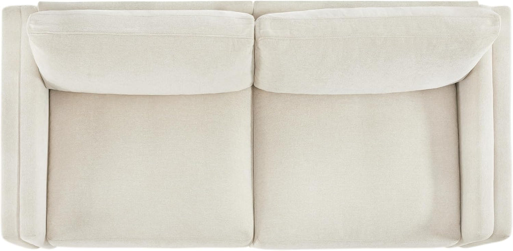CHITA Super Large Luxury Loveseat Sectional Modular Sofa, Down Filled Modern Sofa, Deep Seat Comfty Cloud Couch, 83 inch Width, 2 Seat Couch, Solid Wood Leg, Linen