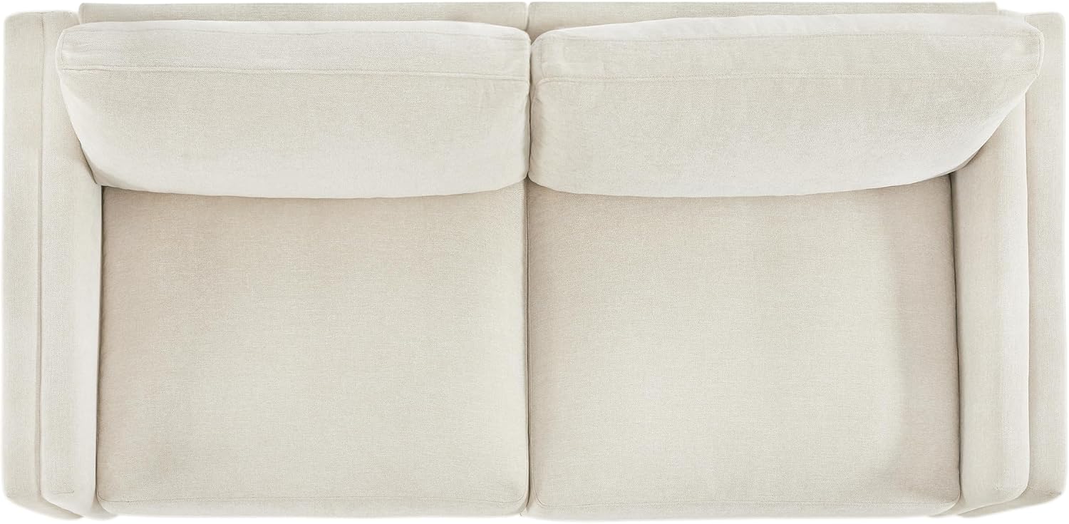 CHITA Super Large Luxury Loveseat Sectional Modular Sofa, Down Filled Modern Sofa, Deep Seat Comfty Cloud Couch, 83 inch Width, 2 Seat Couch, Solid Wood Leg, Linen