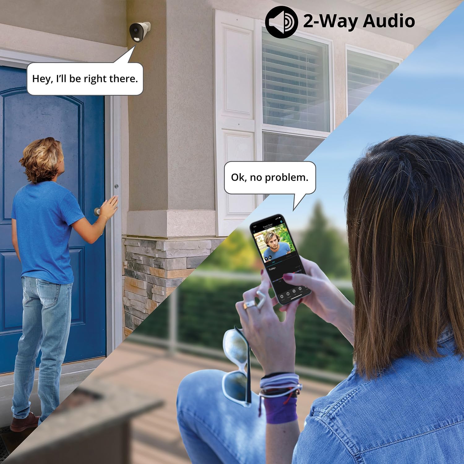 Night Owl Plug-in Wireless 4K HD Indoor/Outdoor Deterrence Camera with 2-Way Audio (2 Camera)