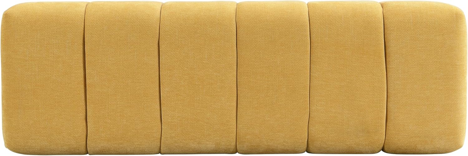Christopher Knight Home Manila 50' Chenille Fabric Dining Bench for 2 People, Upholstery Ottoman Bench, End of Bed Footstool, Living Room Sofa Extra Seat/Footrest, No Assembly Needed, Mustard Yellow