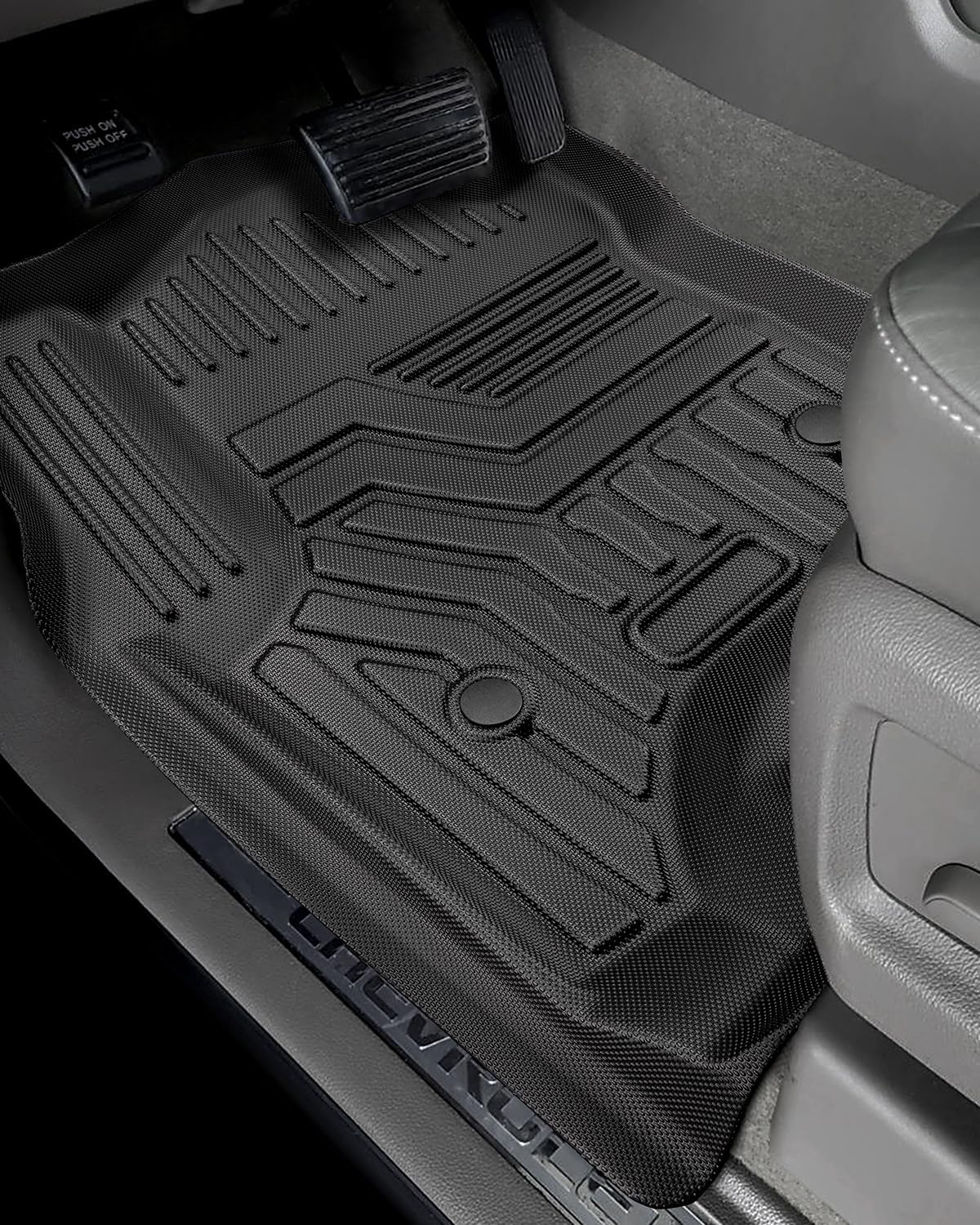 Liner Master® Car Floor Mats for Chevy Tahoe for GMC Yukon: 2015 2016 2017 2018 2019 2020 (Not for XL) All Weather TPE Rubber Custom Fit First Rear Row Backrest Liner Heavy Duty Vehicle Accessories