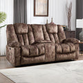 CANMOV Power Loveseat Recliner, Power Lift Recliner Sofa for Living Room, Electric Reclining Loveseat with Storage Console,Hidden Cup Holders, 2 Seat,Brown
