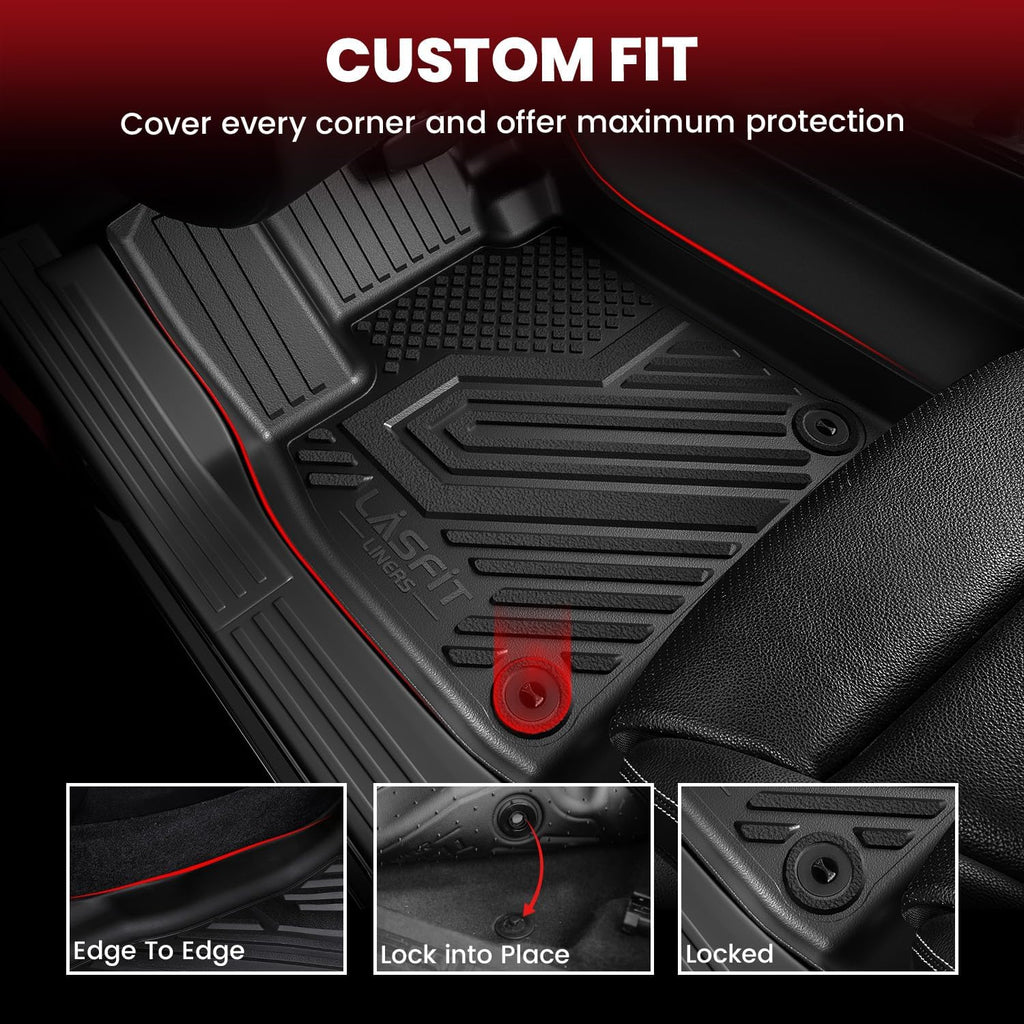 LASFIT Floor Mats & Cargo Liner 2021-2026 & Only 7 Seats (Not for 8/9 Seats) for Chevrolet Chevy Tahoe/GMC Yukon(Only Yukon, Not Fit Yukon XL)/Cadillac Escalade(Only Escalade, Not Fit Escalade ESV)