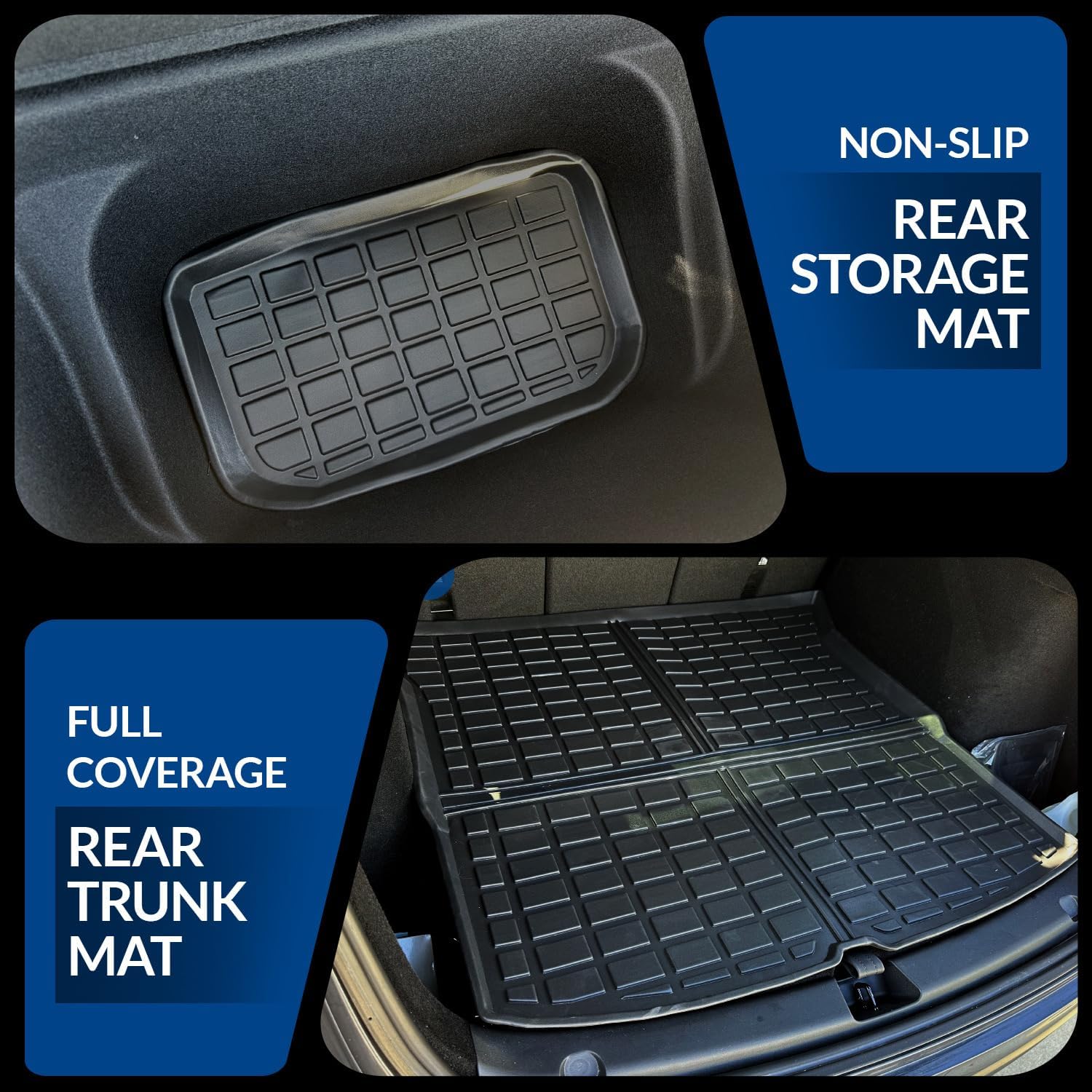 FM-1069 Car Floor Mats Full Set Compatible with 2010-2015 Lexus RX350 RX 350h | 3-pc Cargo Liner Black Car Mats | Custom Fit Non-Slip Car Floor Mat Rubber