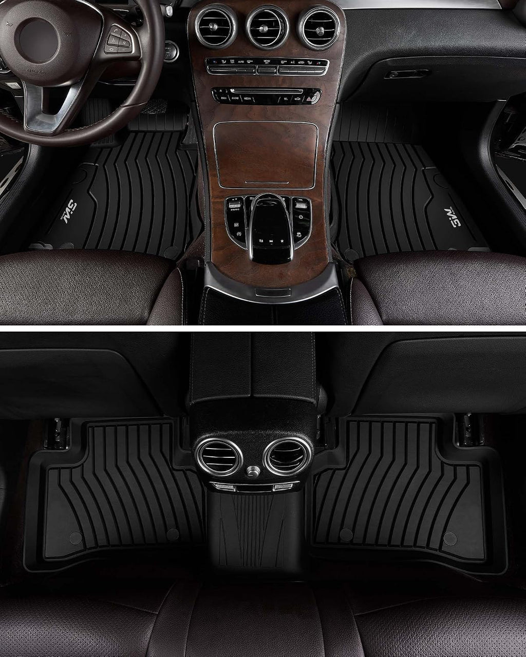 3W Floor Mats for Benz GLC 2023-2026(Coupe Only for 2024-2026), TPE All Weather Custom Fit Floor Liner for Benz Accessories GLC300/GLC350e/GLC43 AMG/GLC 63 AMG S E