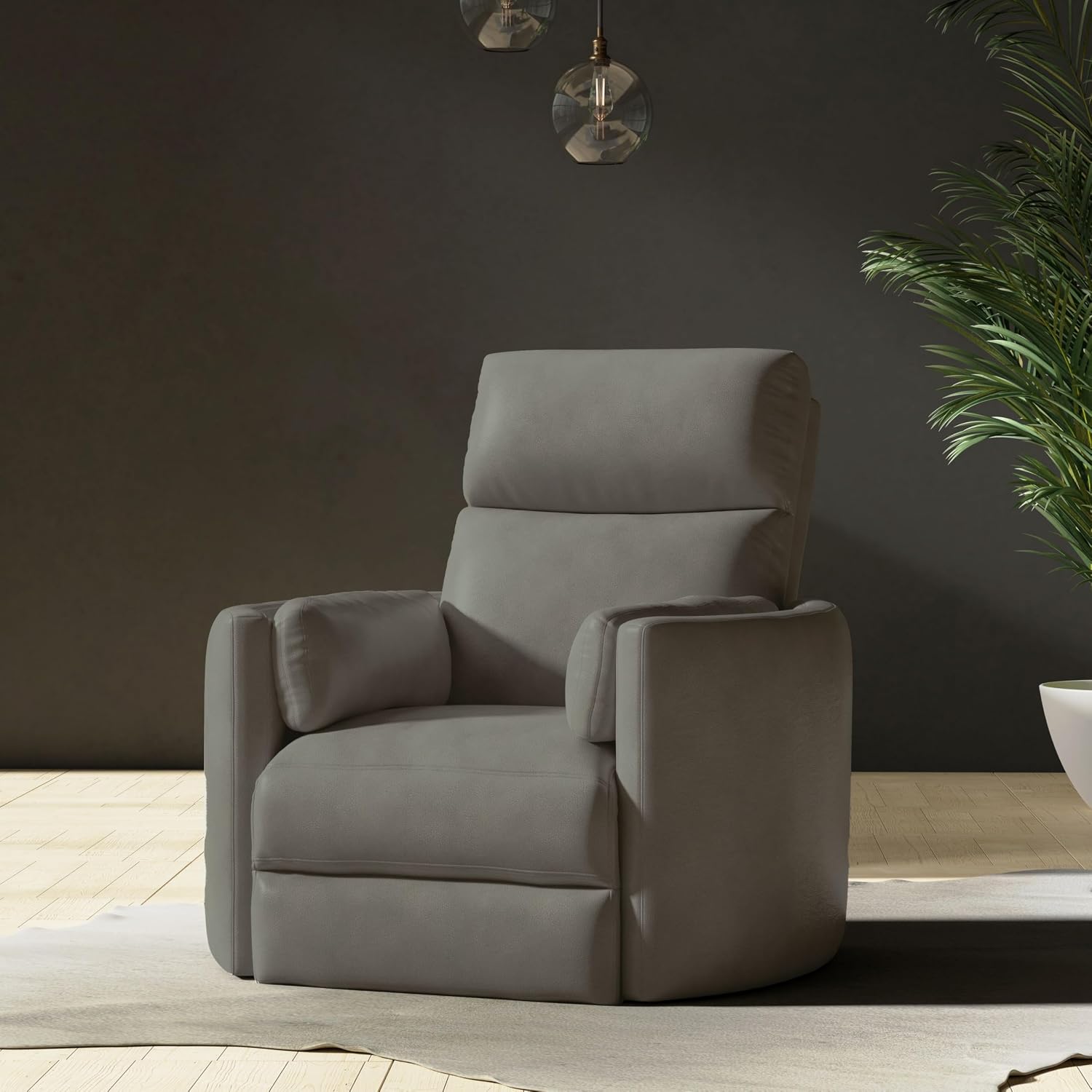 Parker Living Radius - Florence Heron - Powered by Freemotion Cordless Power Swivel Glider Recliner for Adults with USB and Type-C Ports, Single Sofa Chair for Living Room