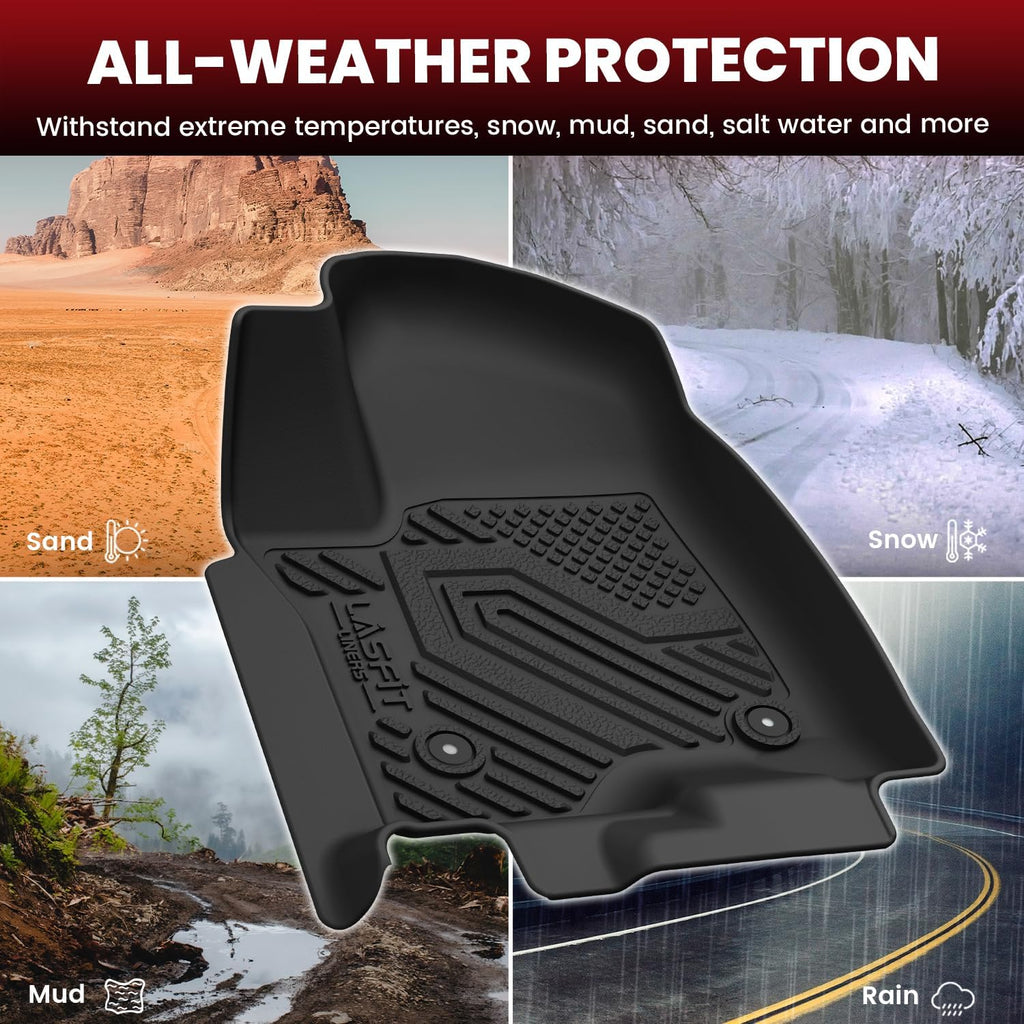 LASFIT Floor Mats 2021-2026 & Only 8 Seats (Not for 7/9 Seats) for Chevrolet Chevy Tahoe/GMC Yukon (Only Yukon, Not Fit Yukon XL)/Cadillac Escalade (Only Escalade, Not Fit Escalade ESV)
