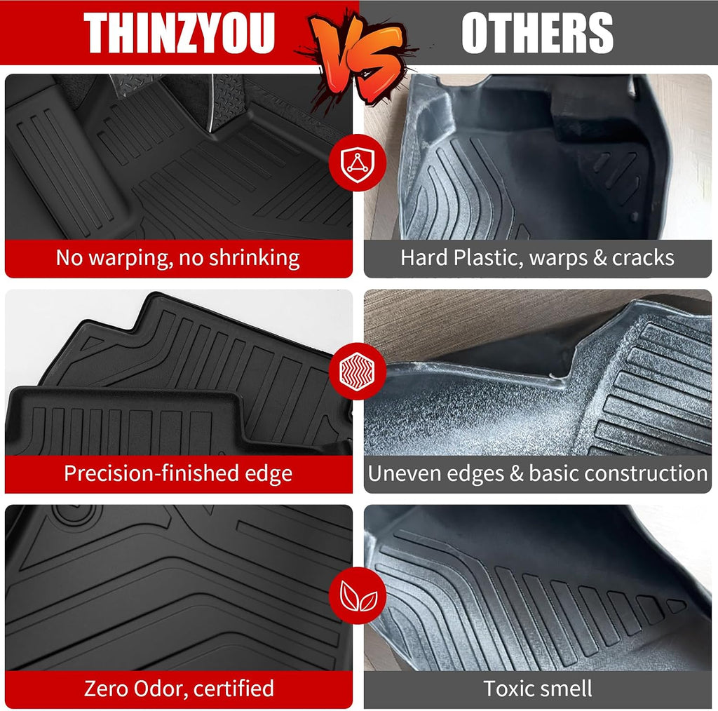 Floor Mats Compatible with 2022-2025 2026 Nissan Pathfinder 7&8 Seats Cargo Mat Cargo Liner TPE Back Seat Cover Protector 2024 Pathfinder Accessories (Trunk Mat with Backrest Mat+Floor Mats)