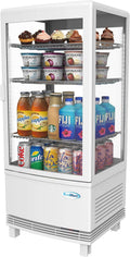 KoolMore Countertop Display Refrigerator - Commercial Beverage Cooler with LED lighting - 3 cu. ft Capacity