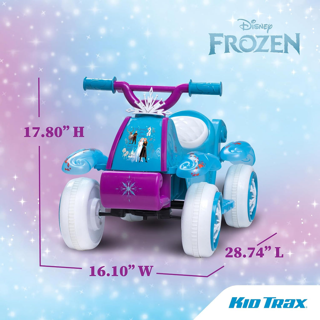 Kid Trax Toddler Disney Frozen 2 Electric Quad Ride On Toy, Kids 1.5-3 Years Old, 6 Volt Battery and Charger Included, Max Weight 45 lbs, Frozen 2 Blue