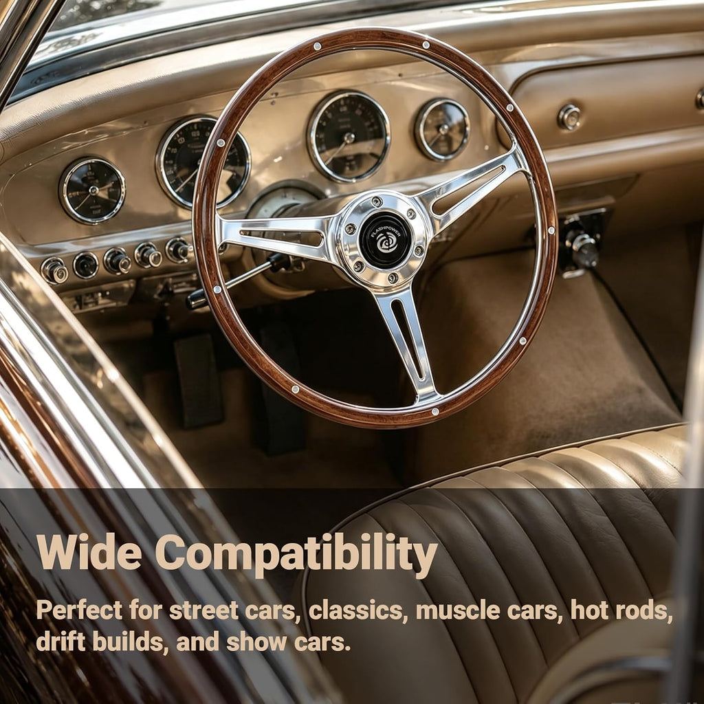 13'' Classic wood grain steering wheel Restoration Austin Healey 100,3000,Sprite