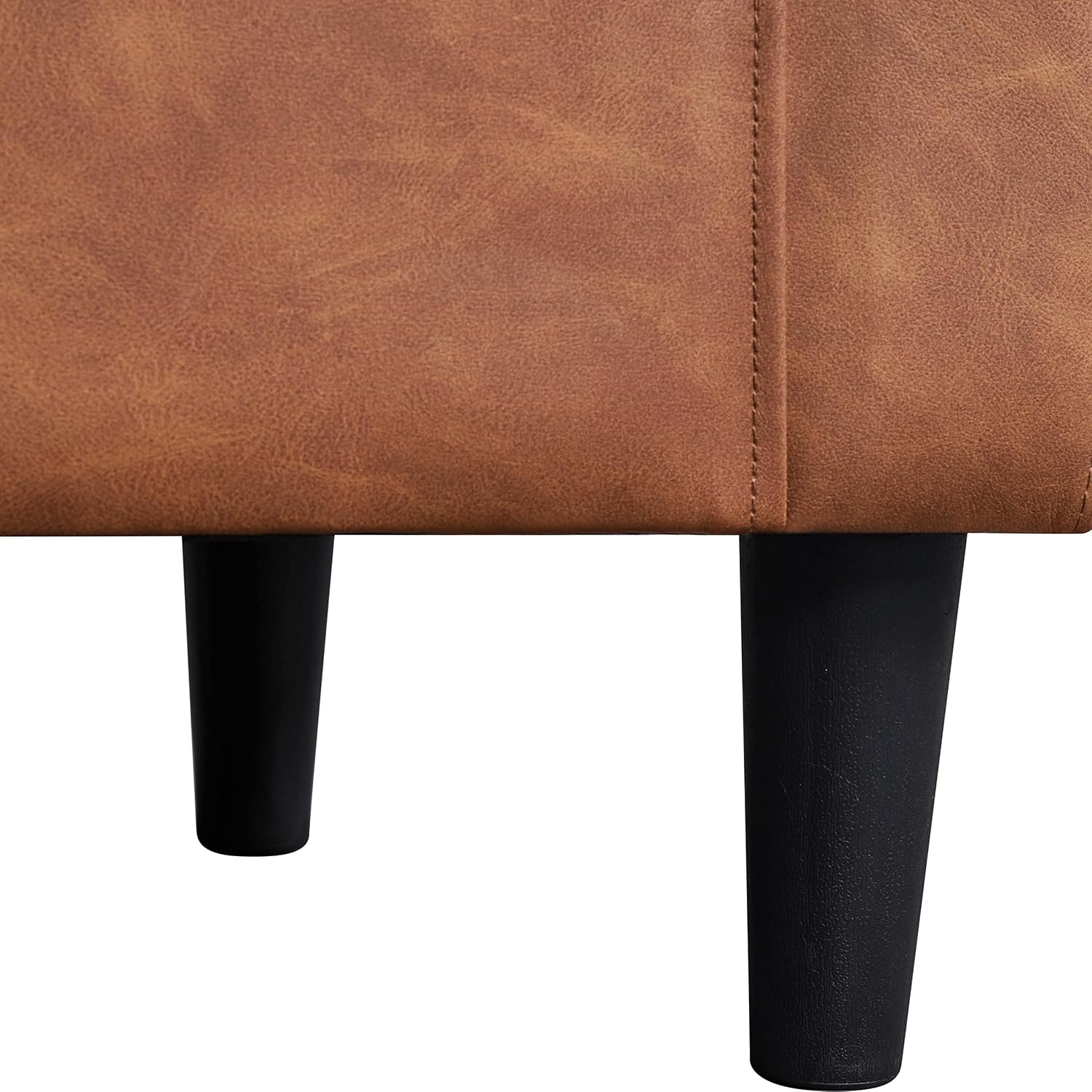 Yaheetech Accent Chair, PU Leather, Modern and Comfortable Armchairs, Upholstered Barrel Sofa Chair for Living Room Bedroom Waiting Room, Brown