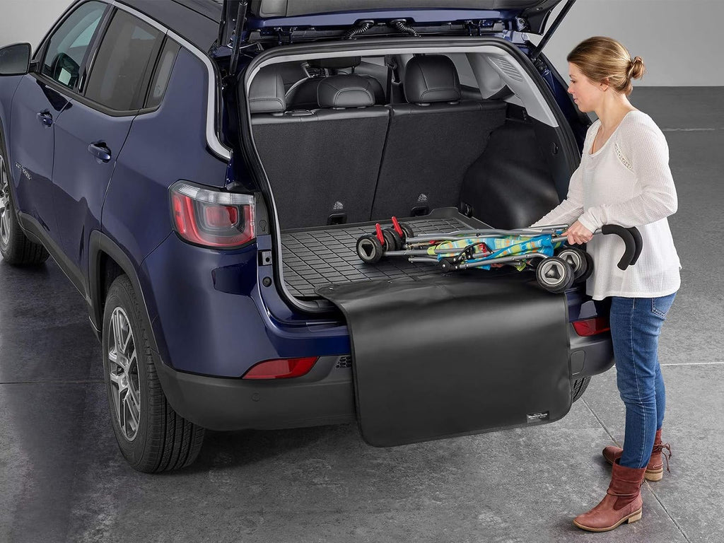 WeatherTech Cargo Trunk Liner with Bumper Protector for Ford Explorer Hybrid, Explorer ST, Explorer - Behind 2nd Row w/Bumper Protector (411304SK), Tan