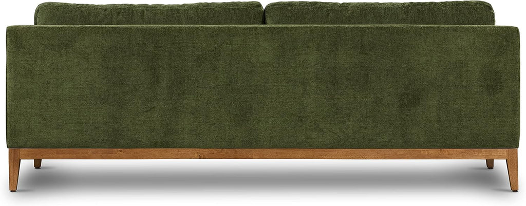 POLY & BARK Zyon Sofa, Distressed Green Velvet