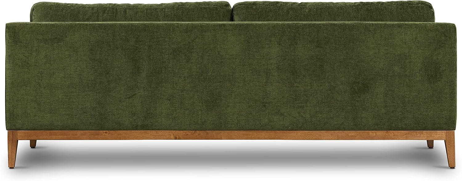 POLY & BARK Zyon Sofa, Distressed Green Velvet