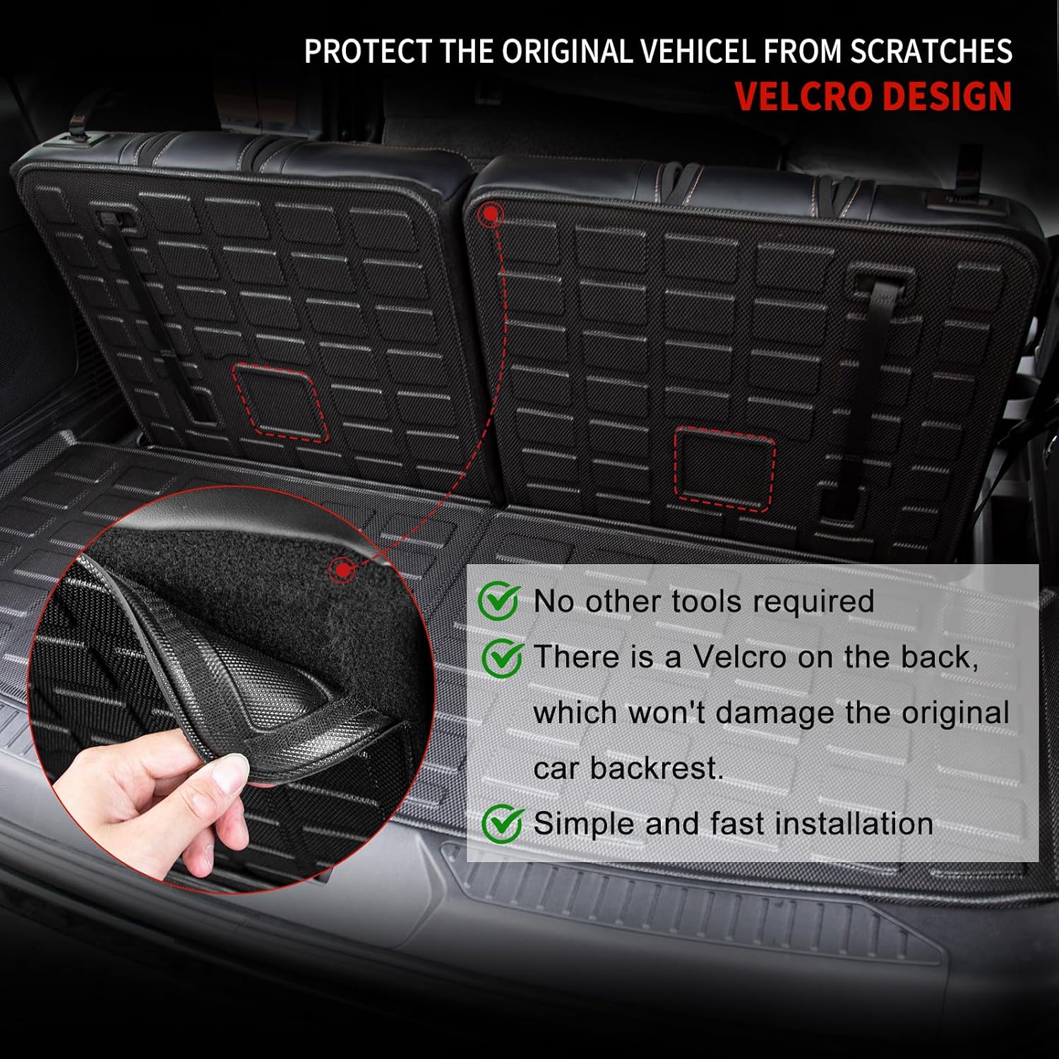 Floor Mats Compatible with 2020-2026 Ford Explorer 6 Seat Trunk Mat Cargo Liner TPE Back Seat Cover Protector 2025 Explorer Accessories (Fit 6 Seat,Trunk Mat with Backrest Mats+Floor Mats)