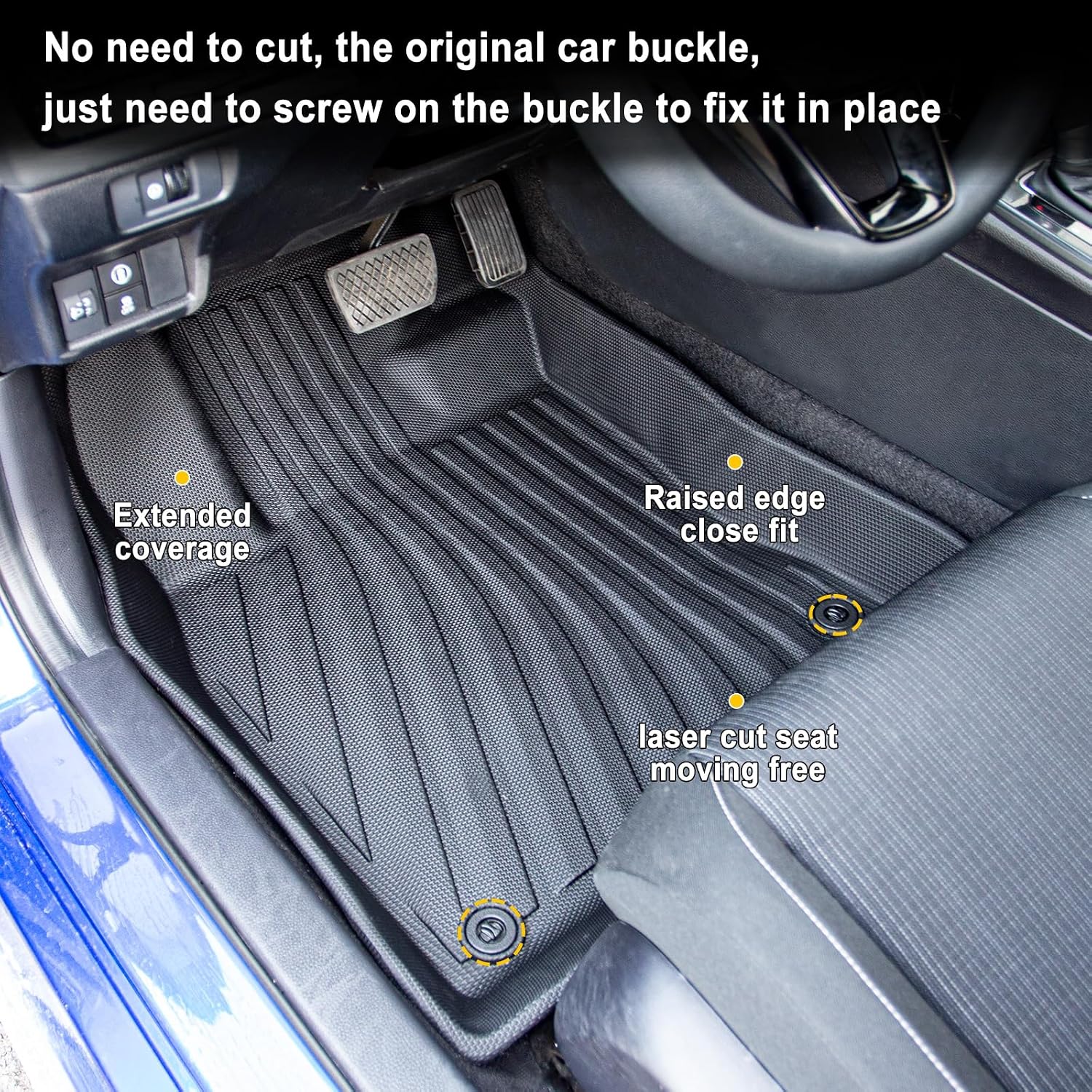 Floor Mats Compatible with 2022-2025 2026 Honda Civic Hatchback Trunk Mat Cargo Mat Cargo Liner All Weather Trunk Liner Civic Hatchback Accessories (Trunk Mat+Floor Mats)