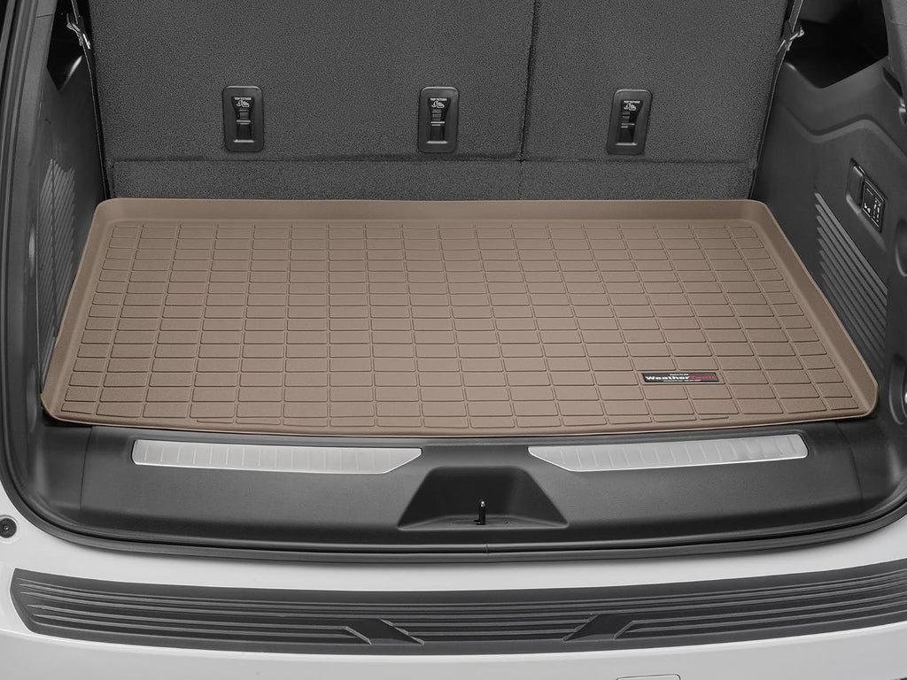 WeatherTech Cargo Trunk Liner for Chevrolet Suburban, Escalade ESV, Escalade-V ESV - Behind 3rd Row (411390), Tan