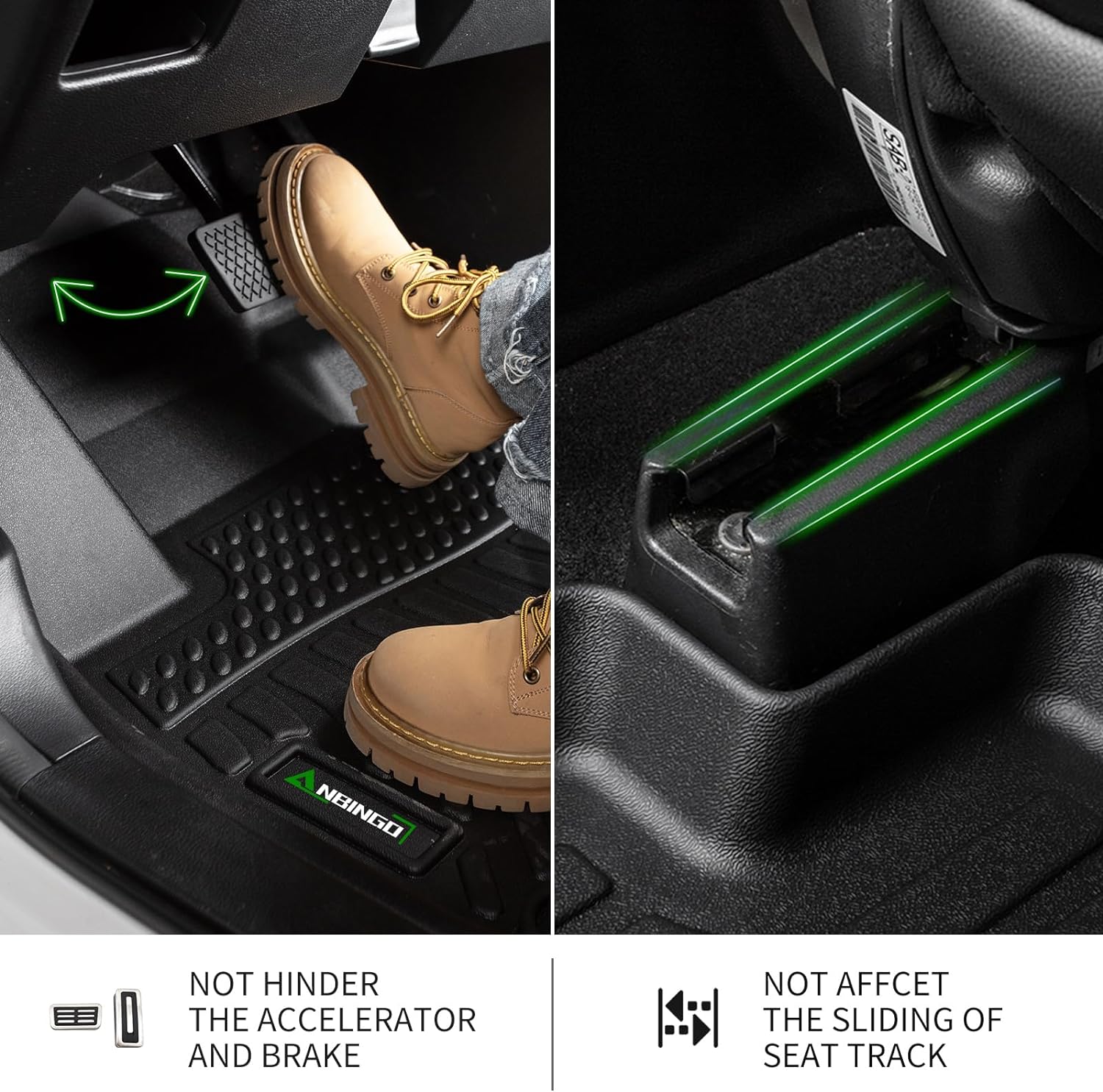 ANBINGO®Floor Mats Fit for Chevy Suburban & GMC Yukon XL (with 2nd Row Bench Seat) 2015-2020 All Weather Rugs for Chevy Suburban TPE Car Mats for GMC Yukon XL Rubber Trunk Carpet for Suburban