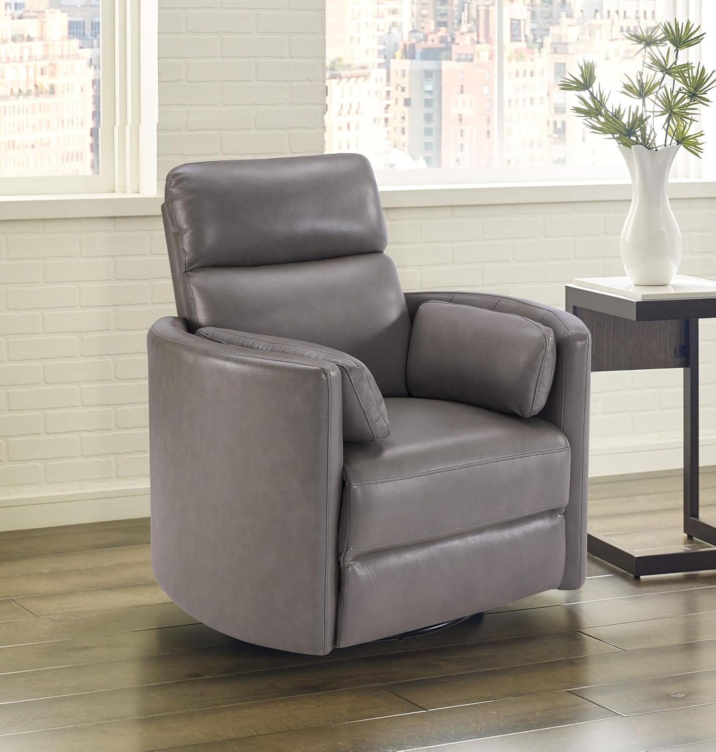 Parker Living Radius - Florence Heron - Powered by Freemotion Cordless Power Swivel Glider Recliner for Adults with USB and Type-C Ports, Single Sofa Chair for Living Room