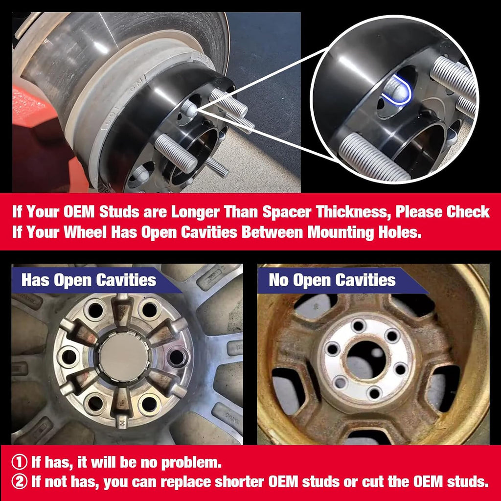 KSP 6X5.5 Wheel Spacers for Silverado Sierra,1.5'(38mm) Real Forged Spacers with 78.1mm Hub Bore M14x1.5 Studs fit for Tahoe Avalanche Express Suburban Sierra Yukon