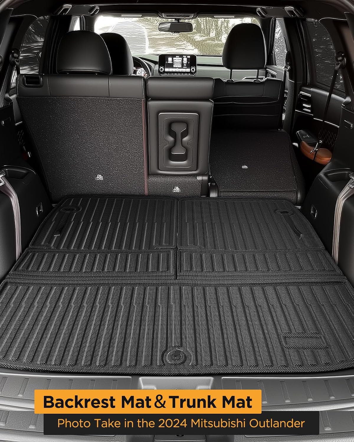 for Mitsubishi Outlander 2022-2025 2026 Floor Mats Cargo Liner (Not Fit PHEV ＆ Sport Models) Trunk Carpet All Weather Heavy Duty TPE Rubber Waterproof Tech Mats for Mitsubishi Outlander 2023 2024