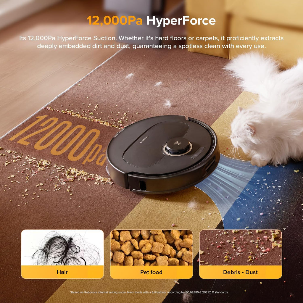 roborock Qrevo S5V Robot Vacuum Cleaner with Zero-Tangling Side Brushes Replacement Bundle