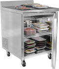 KoolMore 27' Stainless Steel Worktop Commercial Freezer with 3 1/2' Backsplash - 6.3 cu.ft