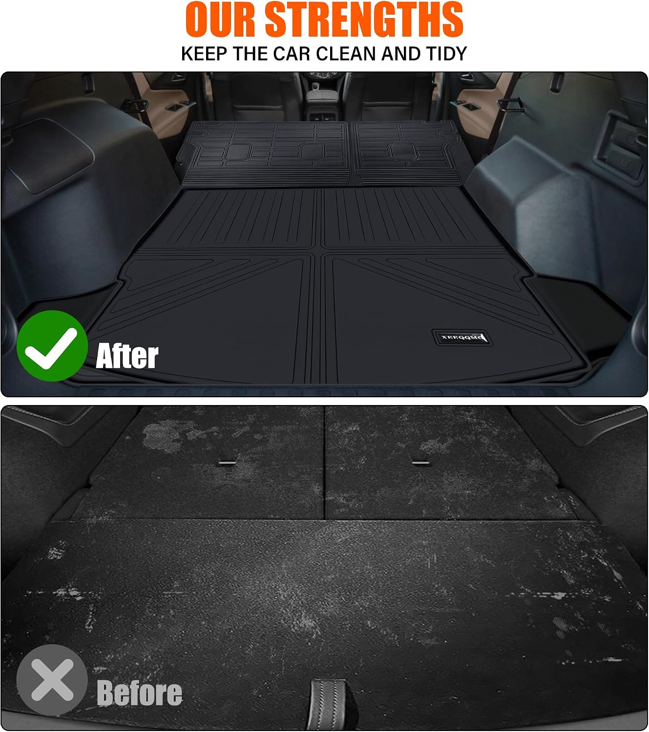 Floor Mats & Cargo Liner for 2021-2025 Nissan Rogue with Backrest Mat S/SV/SL/Platinum (NOT for Sport) All Weather TPE Protection Floor Liners Full Set with Trunk Mat for 2025 Nissan Rogue Accessories