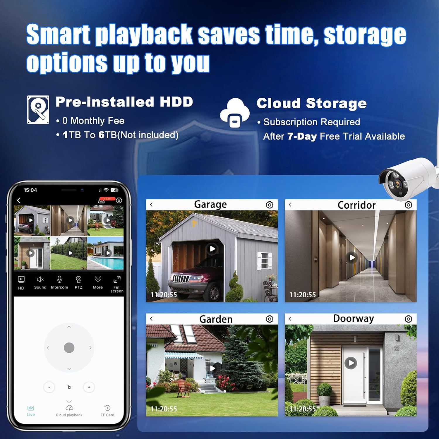 3MP Wireless Security Camera System – 6 Wi-Fi Bullet Cams + 10CH NVR, 15m IR Night Vision, IP66 Weatherproof, H.265, Plug-and-Play Indoor/Outdoor Surveillance, Mobile Alerts, Dual Storage