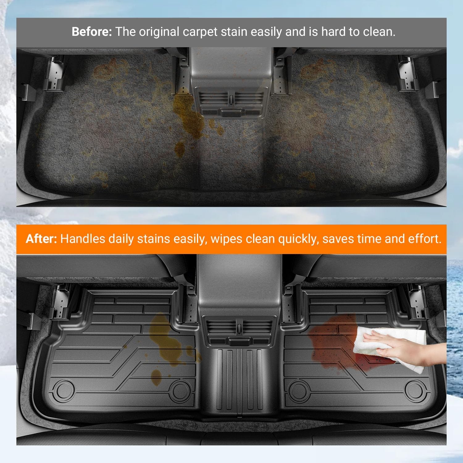 powoq Floor Mats Compatible with 2019-2024 Subaru Forester Cargo Liner Trunk Mat Backrest Liner Cargo Mat TPE Replacement for 2019-2024 Subaru Forester Accessories (Trunk Mat+Backrest Mats+Floor mats)