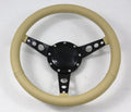 15' Classic Wrapped Steering Wheel 9 bolt with Horn Button-Tan