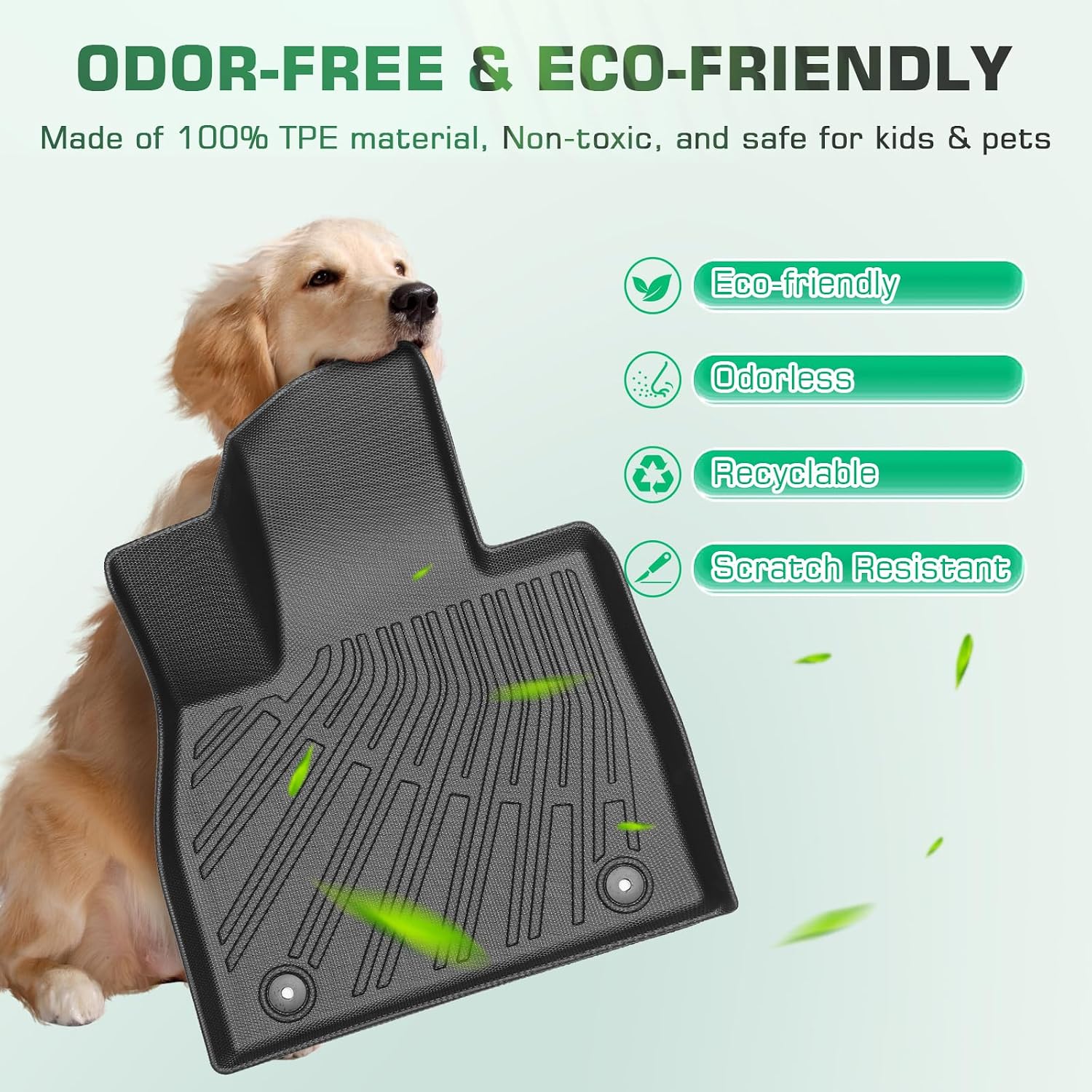 Floor Mats & Cargo Mat for Hyundai Sonata 2015-2019 & Kia Optima 2016-2019, Custom Fit All-Weather Rubber Car Liners, High Edges Anti-Slip TPE Mats for Hyundai