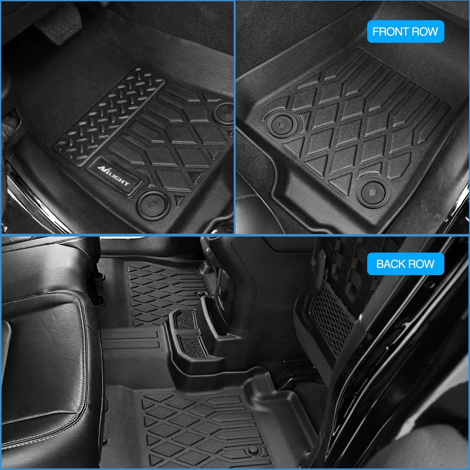 Nilight TPE Floor Mats for Ford Fusion Lincoln MKZ 2017 2018 2019 2020,All Weather Custom Fit Heavy Duty Floor Liners
