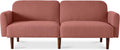Best Choice Products 77' Mid Century Modern Boucle Loveseat Sofa, Couch, Convertible Sofa Sleeper Bed w/Real Wood, Removable Armrest - Mauve